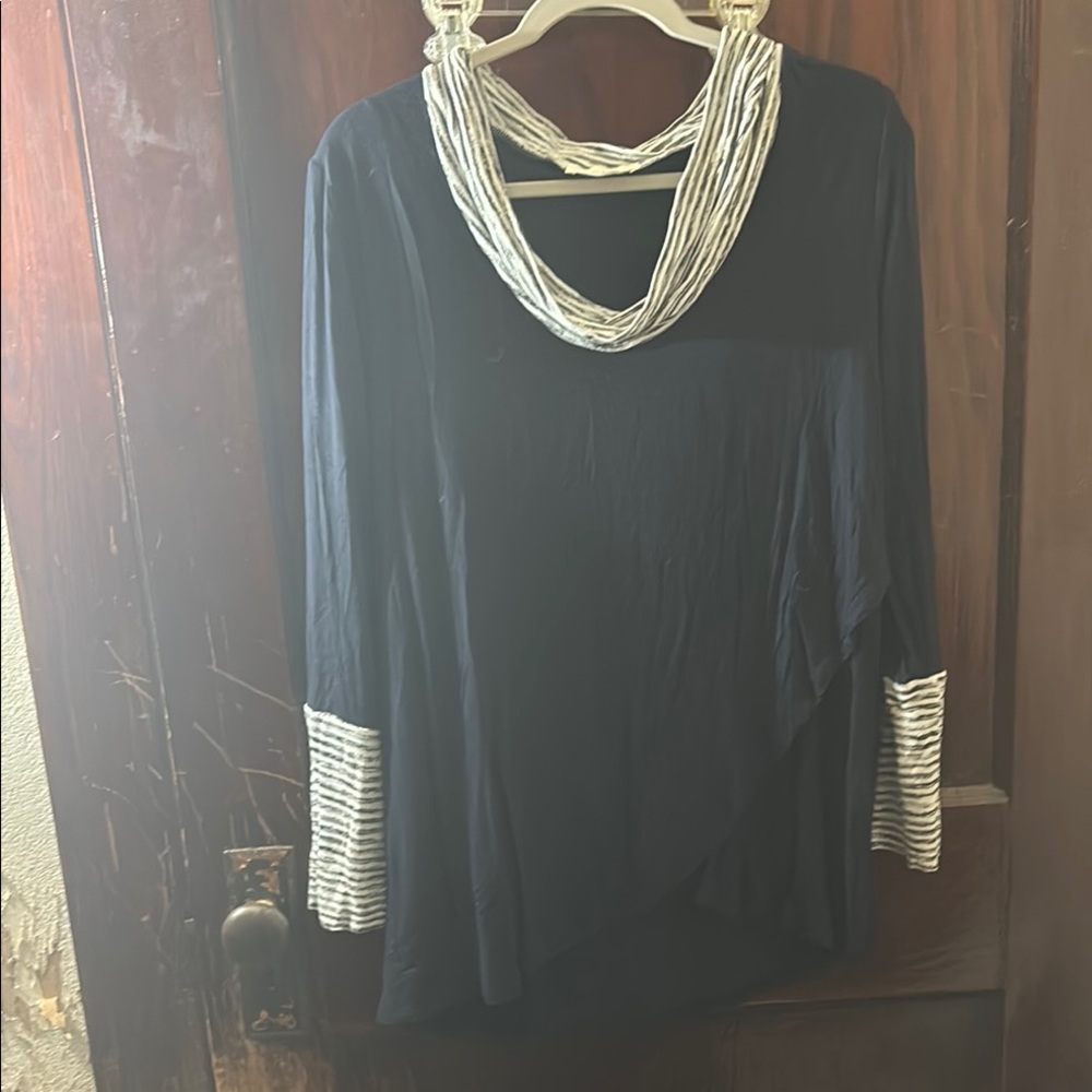 Blue and White Top